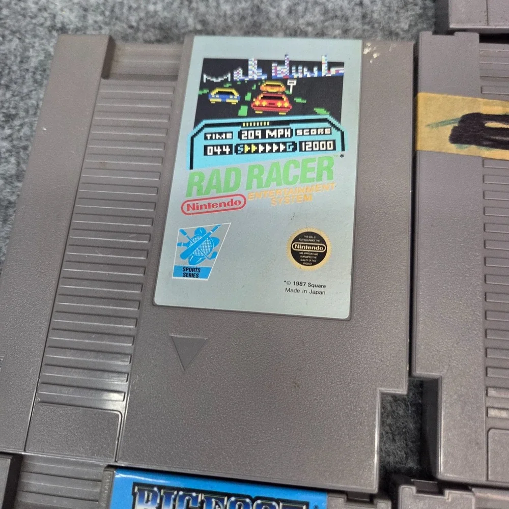 Nintendo NES Authentic Lot of 7 Games Racing Monster Trucks Bigfoot Knight Rider